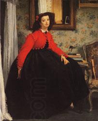 James Tissot Portrait of Mlle.L.L(or Young Girl in Red Jacket) China oil painting art
